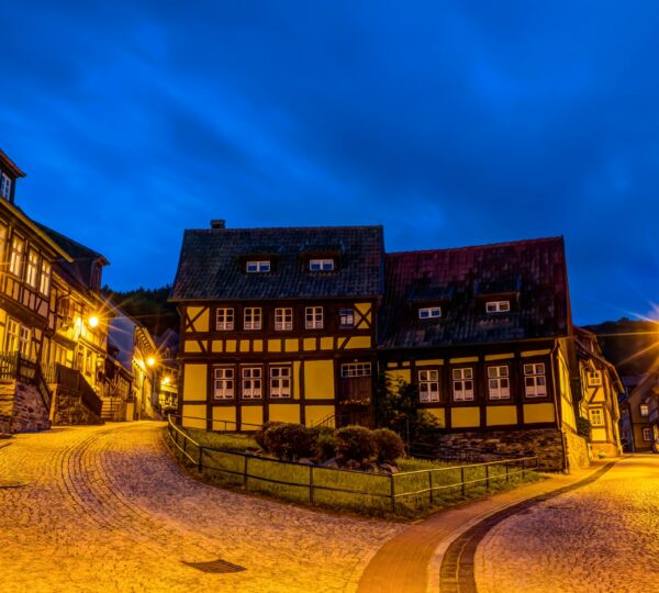 Stolberg im Harz - Töpfergasse und Neustadt zur blauen Stunde
