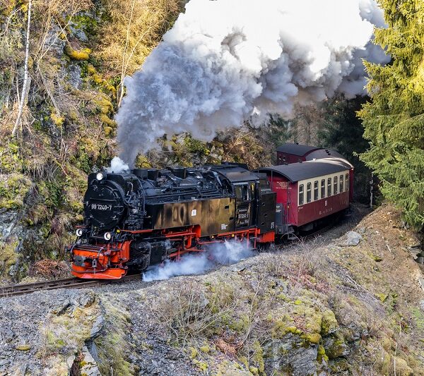Die Selketalbahn in idyllischer Landschaft